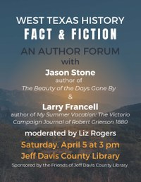 Jason Stone & Larry Francell Author Talk